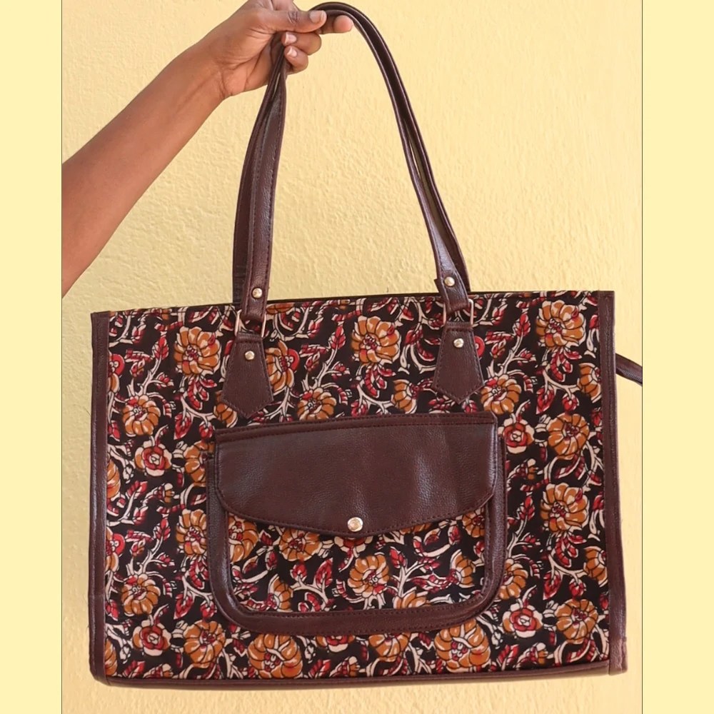 Daily Comfort Laptop Tote for Office | College – 16 inch Handbag (Kalamlari)