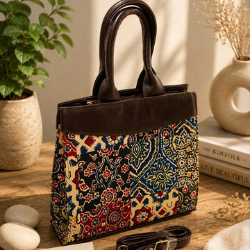 Mini Box Tote – Kalamkari