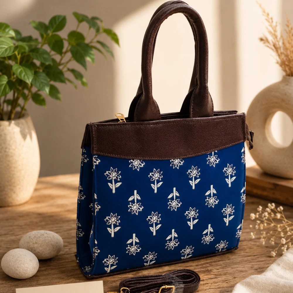 Mini Box Tote – Bloosom in Blue