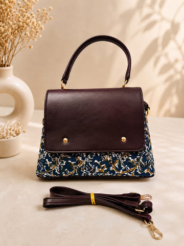 Indo Western Satchel Sling - Blue