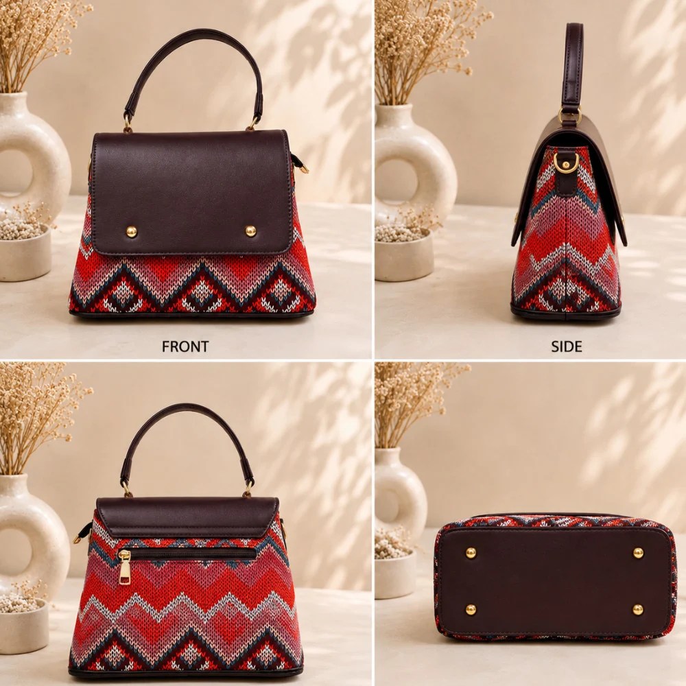 Indo Western Satchel Sling – Sunset Stripes