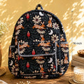 Plush Backpack – Best for College |Travel | Kids & Moms – Midnight Bloom