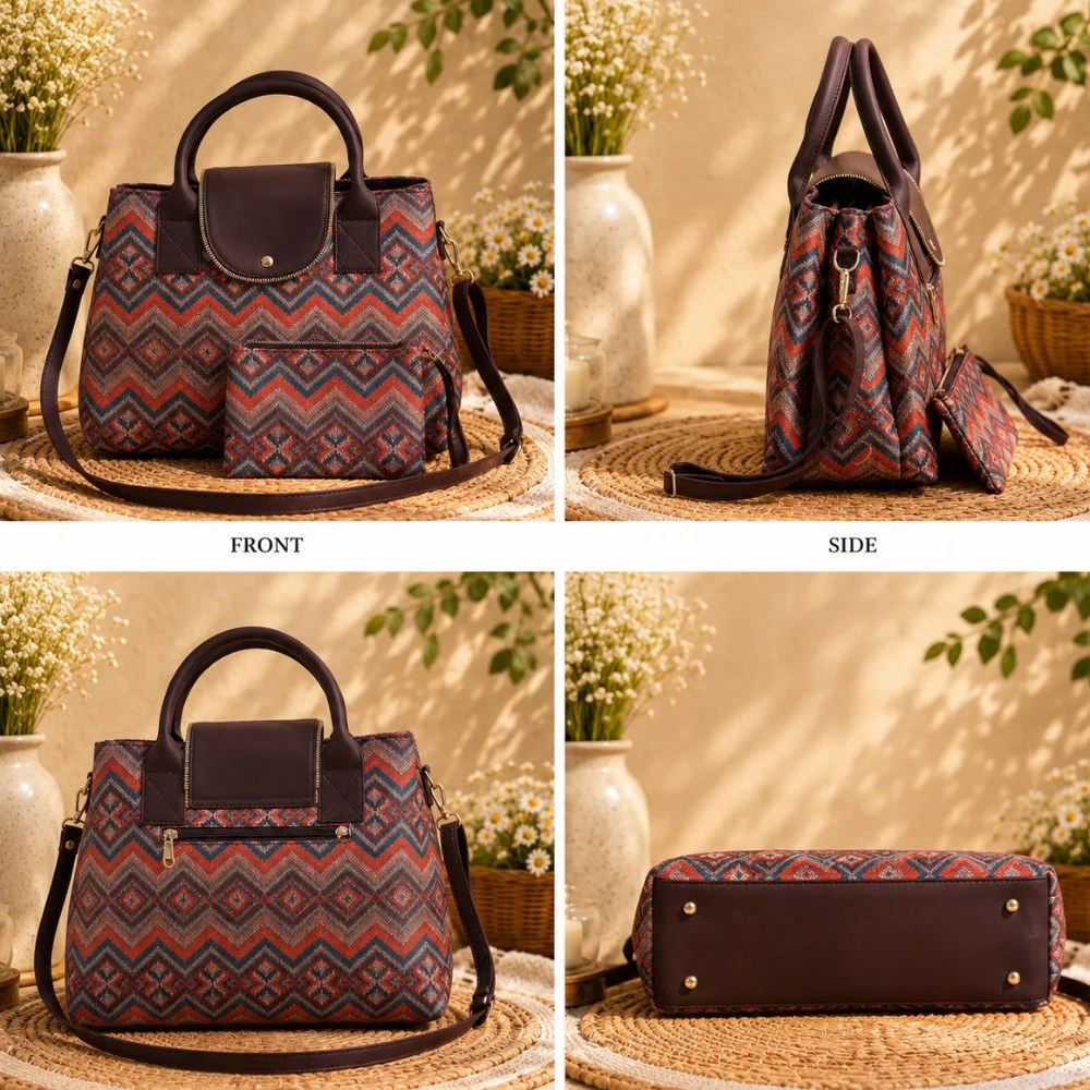 Sling Cum Tote _Printed | Zig Zag Bagy