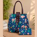 Trinity 3-Zip Organizer Tote Bag with Matching Pouch – Jungle Print