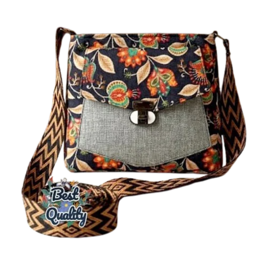 Boho Sling - Black floral
