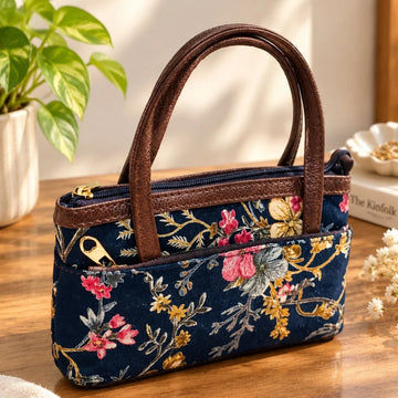 Amma Kaipai- Wrist HandBag Mini | Midnight Bloom