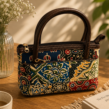 Amma Kaipai- Wrist Handbag Mini | Kalamkari