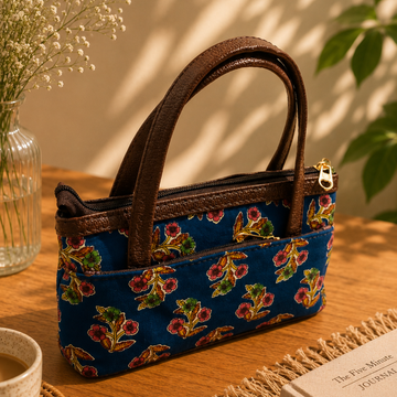Amma Kaipai- Wrist HandBag Mini | Deep Denim