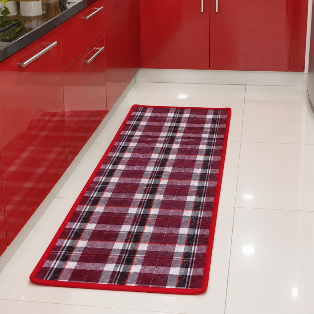 Kitchen Cushion Runner Mat – Water-Absorbing & Padded Comfort | Ideal for Stove (Red) to Sink Area