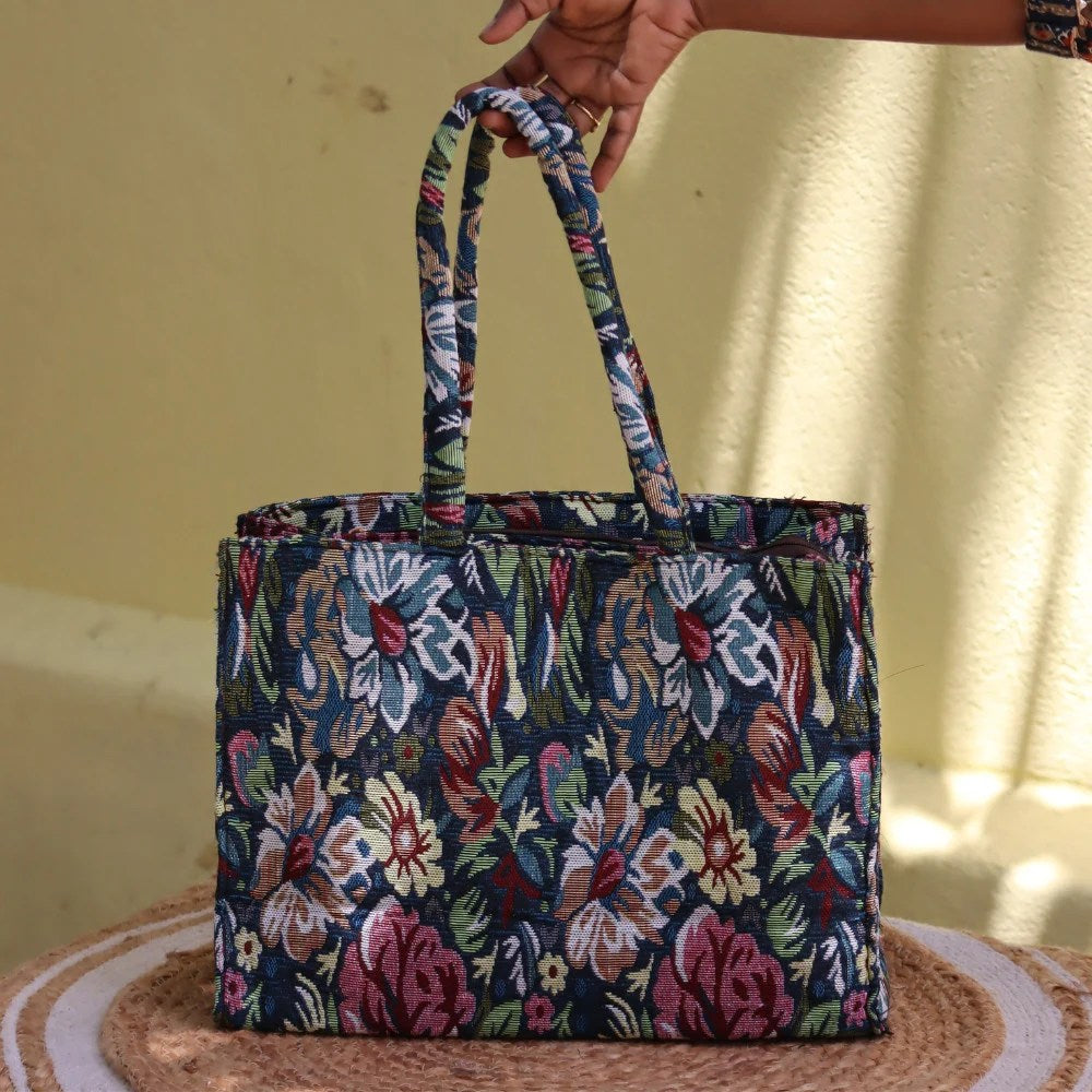 Box Tote for a Multitasker – Floral Fantasy