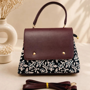 Indo Western Satchel Sling – Raven Kalamkari