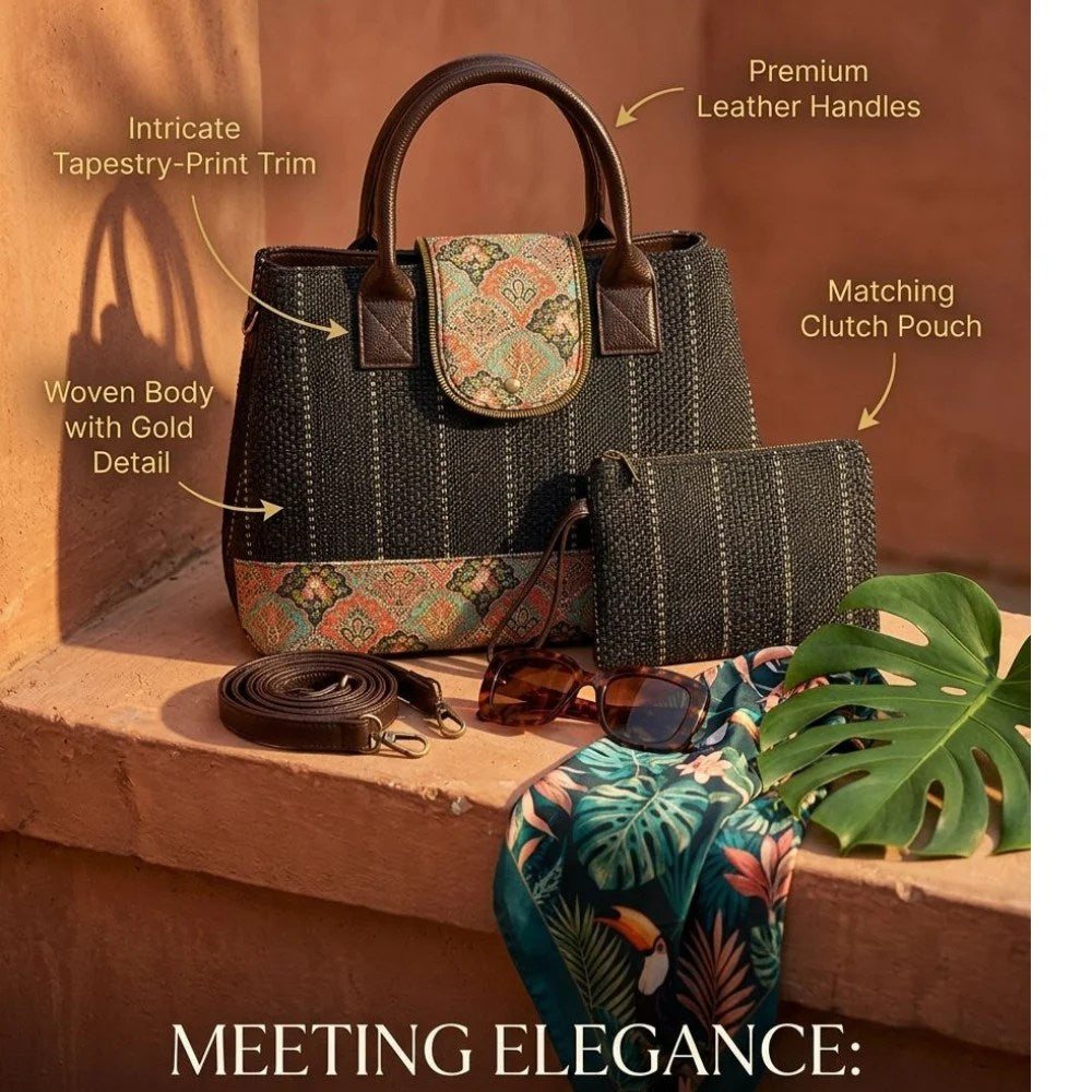 Sling Cum Tote _Solid Hues | Magestic Black