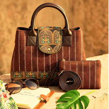 Sling Cum Tote _Solid Hues | Meroon Melody