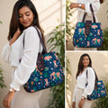 Trinity 3-Zip Organizer Tote Bag with Matching Pouch – Jungle Print